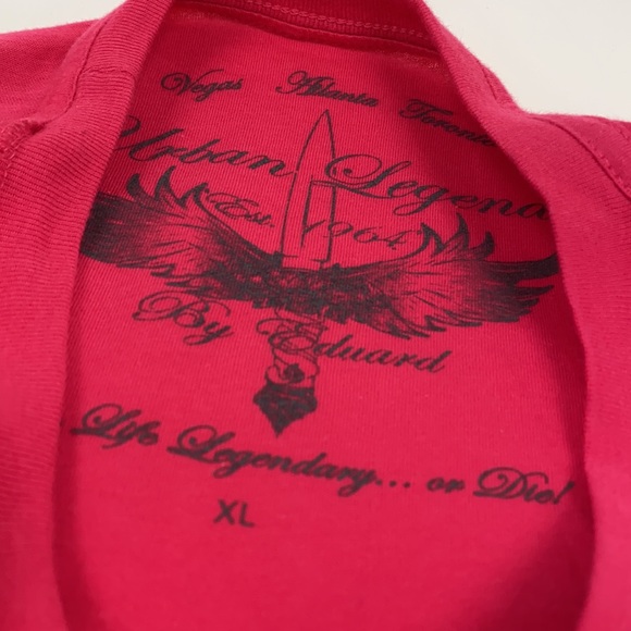 Urban legend by Edward luxury streetwear graphic T-shirt XL new pink - Picture 6 of 11